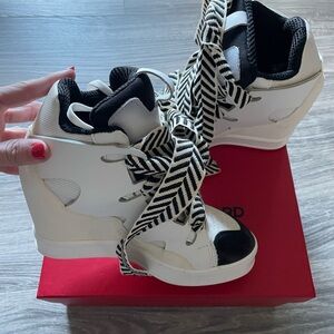 Stylish White and Black Women's Sneakers.  Cynthia Richard Courageous Style